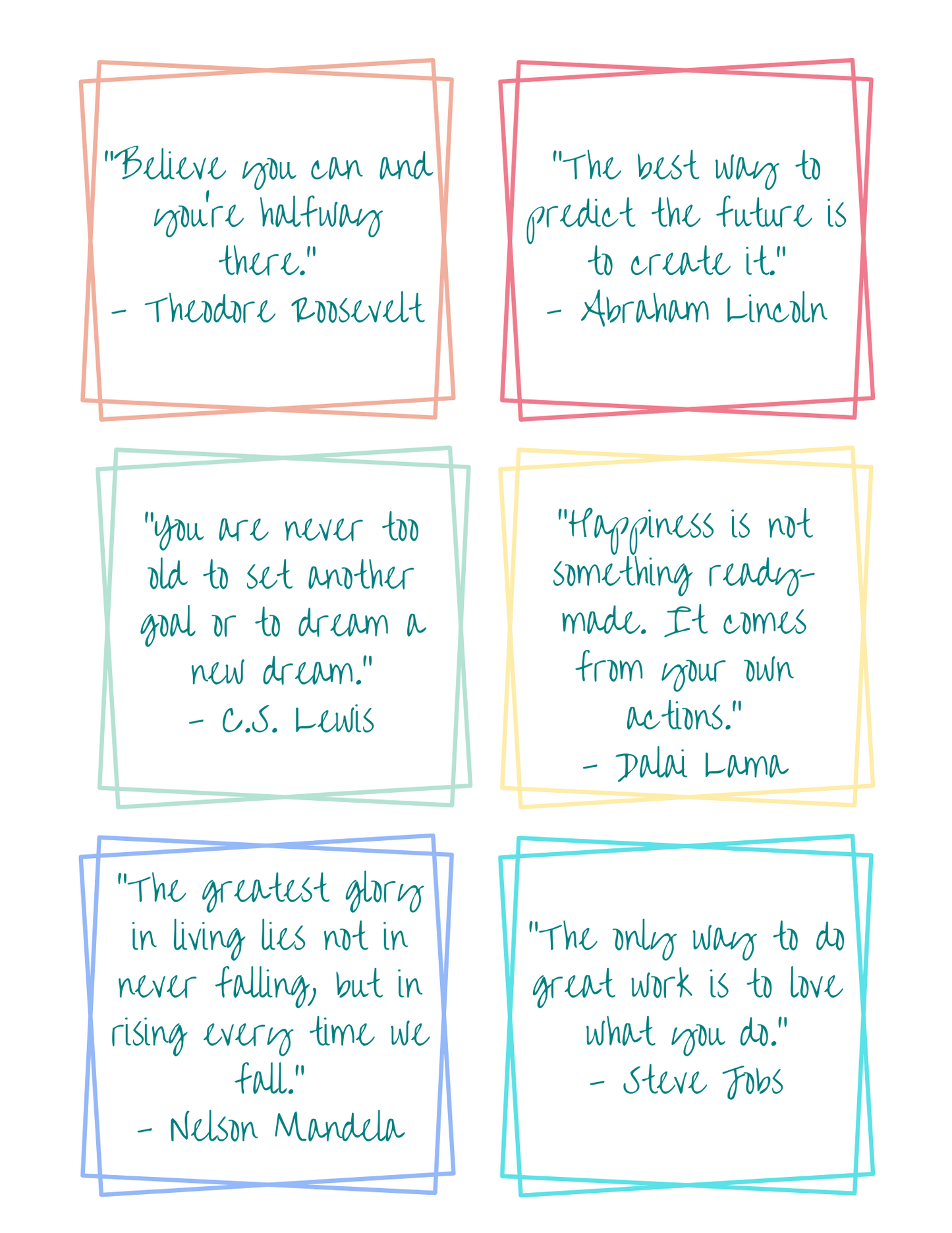 Motivational Quote Cards (24 Count)