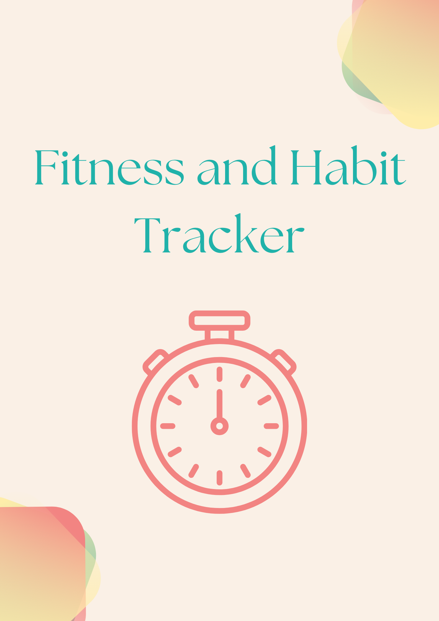 Fitness and Habit Tracker Workbook