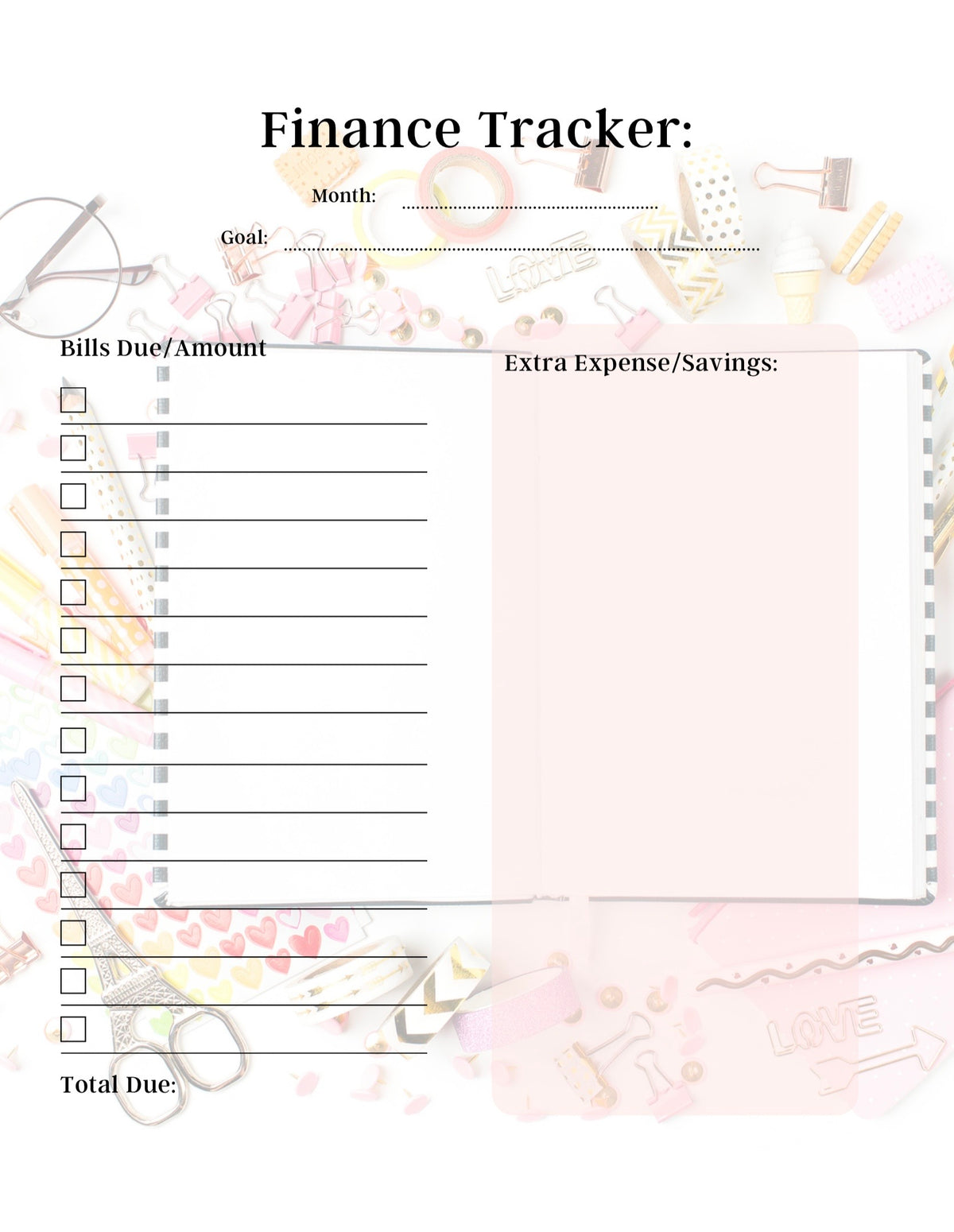 Monthly/Weekly Planner Printable (neutral theme)
