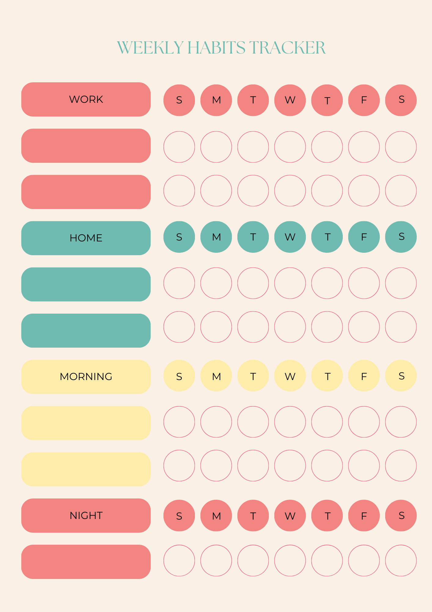 Fitness and Habit Tracker Workbook